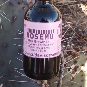 ROSEMU Hair Growth Oil Wild Desert Formula with Rosemary & Emu 2 fl oz / 60 ml