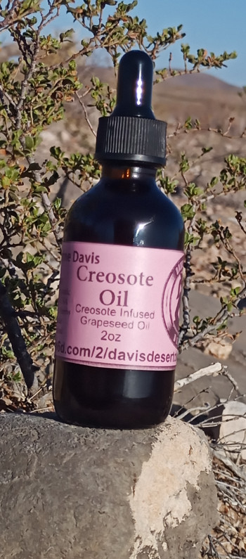 2oz Creosote Oil INFUSED Grapeseed Oil, Chaparral Fragrance
